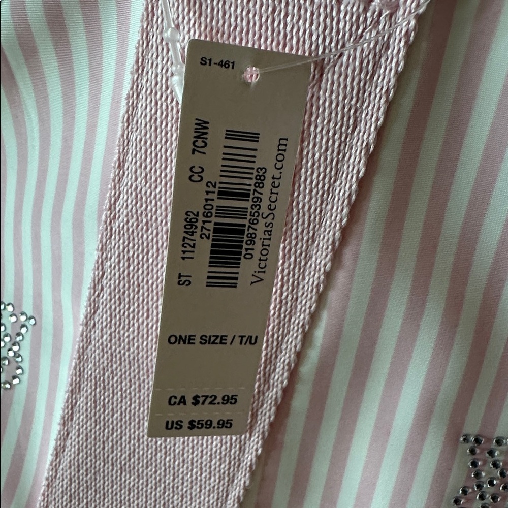 Victoria's Secret Pink Striped Tote Bag - Picture 4 of 5